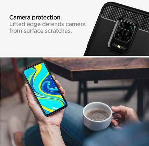 Spigen Rugged Armor Xiaomi Redmi Note 9S/Note 9 Pro Hoesje Matte Black afbeelding 5