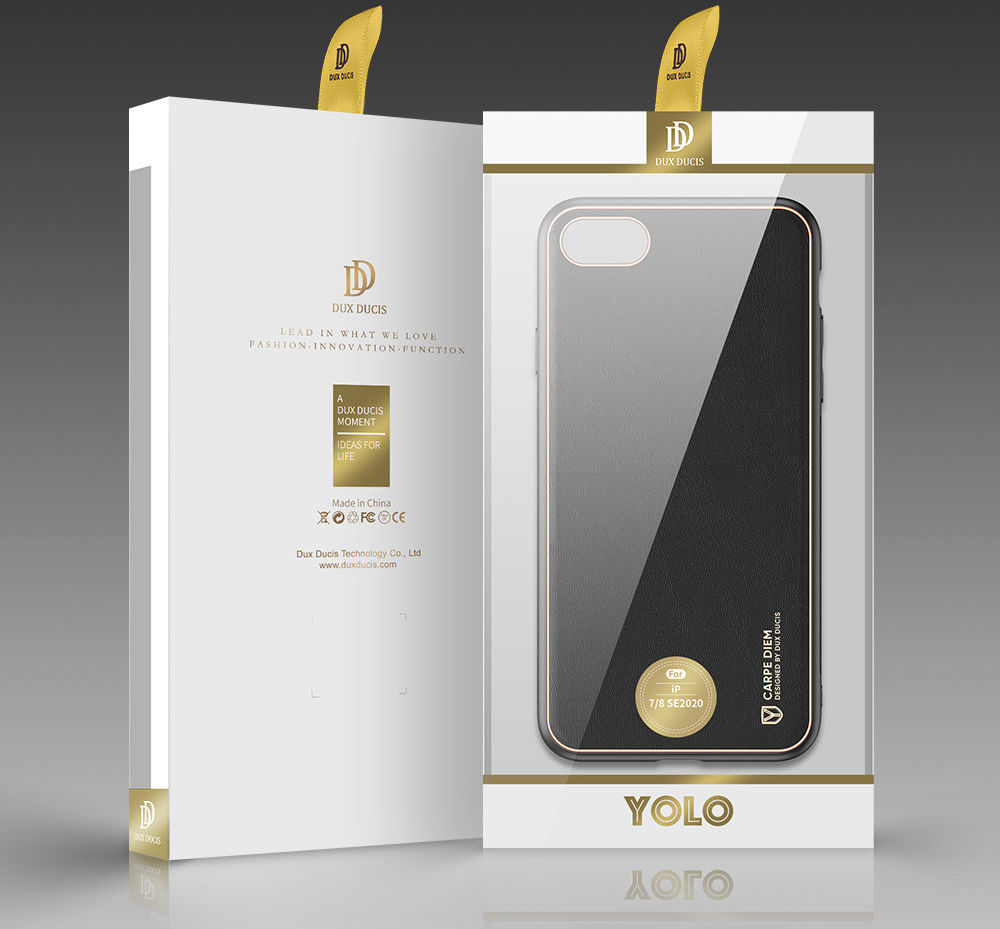 Dux Ducis Yolo iPhone 7/8/SE (2020/2022) Hoesje Back Cover Zwart afbeelding 13