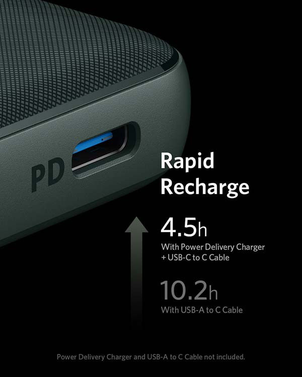Anker PowerCore Sense 10.000 mAh Powerbank met Fast Charge Zwart afbeelding 3