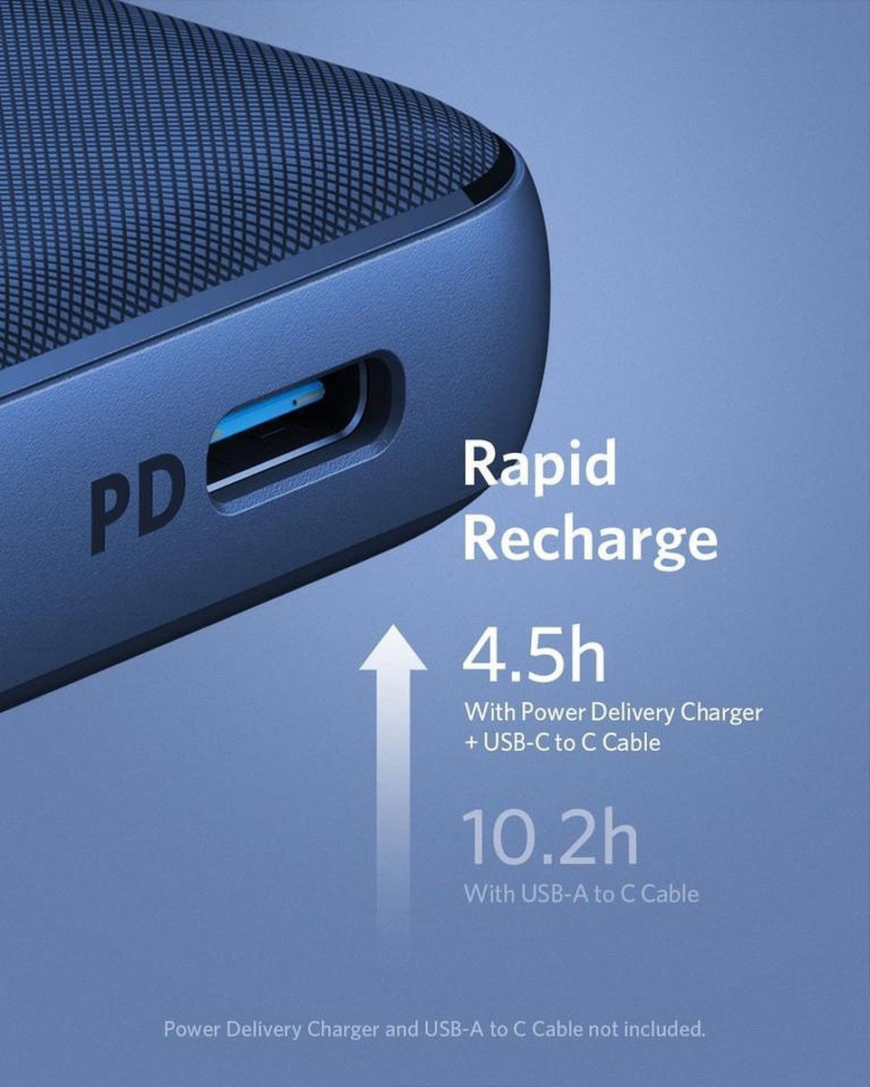Anker PowerCore Sense 10.000 mAh Powerbank met Fast Charge Blauw afbeelding 5