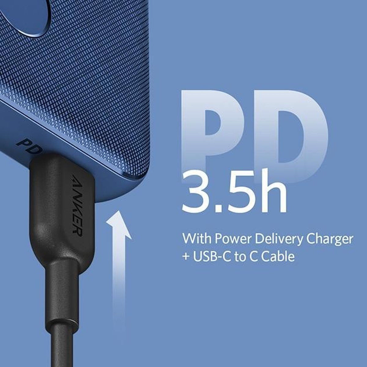 Anker PowerCore Sense 10.000 mAh Powerbank met Fast Charge Blauw afbeelding 8