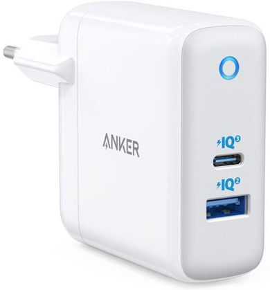 Anker PowerPort+ Atom III 60W Snel Lader met USB en USB-C Wit afbeelding 1