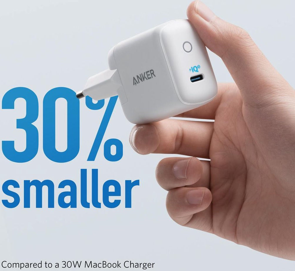 Anker PowerPort III Mini 30W USB-C PowerIQ 3.0 Snellader Wit afbeelding 5
