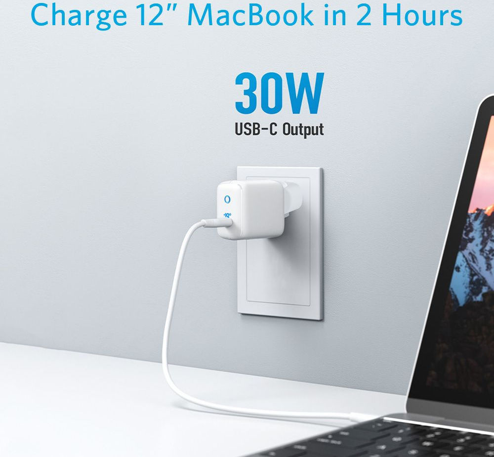 Anker PowerPort III Mini 30W USB-C PowerIQ 3.0 Snellader Wit afbeelding 7