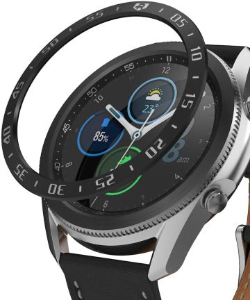 Ringke Bezel Styling Galaxy Watch 3 45MM Randbeschermer RVS Zwart Cases