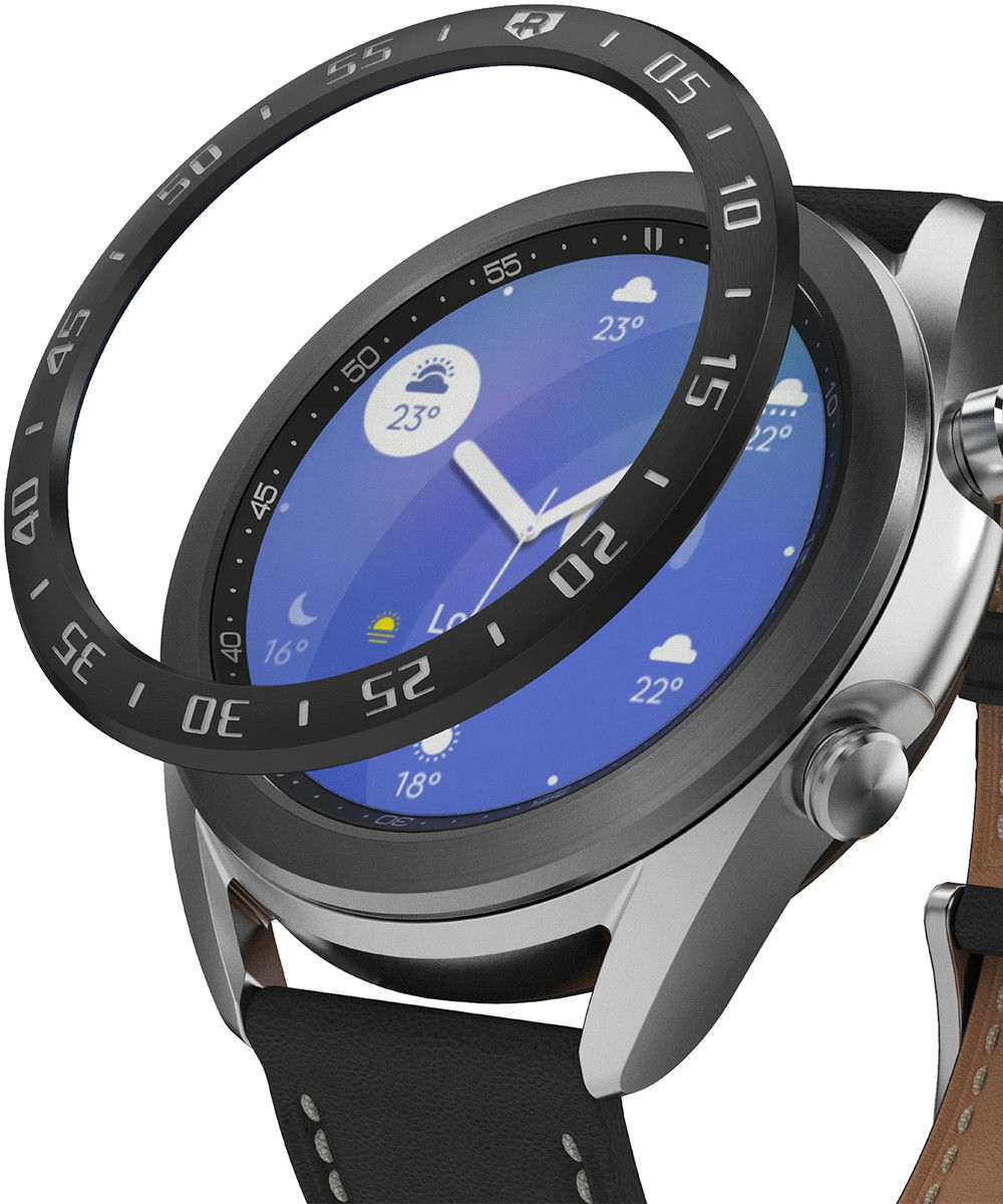 Ringke Bezel Styling Galaxy Watch 3 41MM Randbeschermer RVS Zwart afbeelding 1