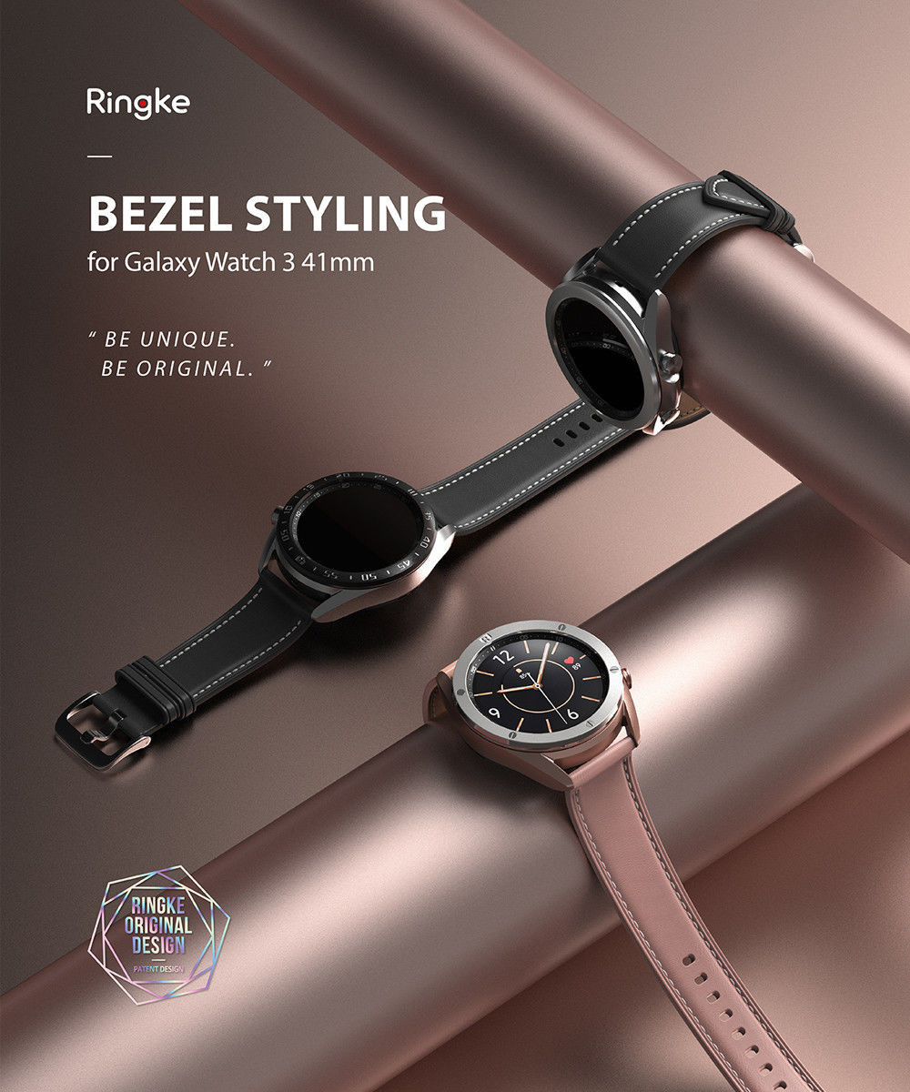 Ringke Bezel Styling Galaxy Watch 3 41MM Randbeschermer RVS Zwart afbeelding 9