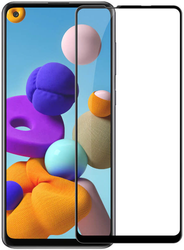 Nillkin Samsung Galaxy A21s Anti-Explosion Glas Screen Protector Zwart afbeelding 2