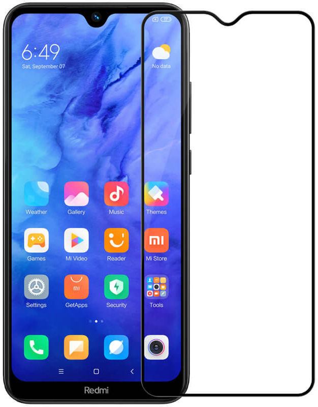 Nillkin Xiaomi Redmi Note 8T Anti-Explosion Screen Protector Zwart afbeelding 2