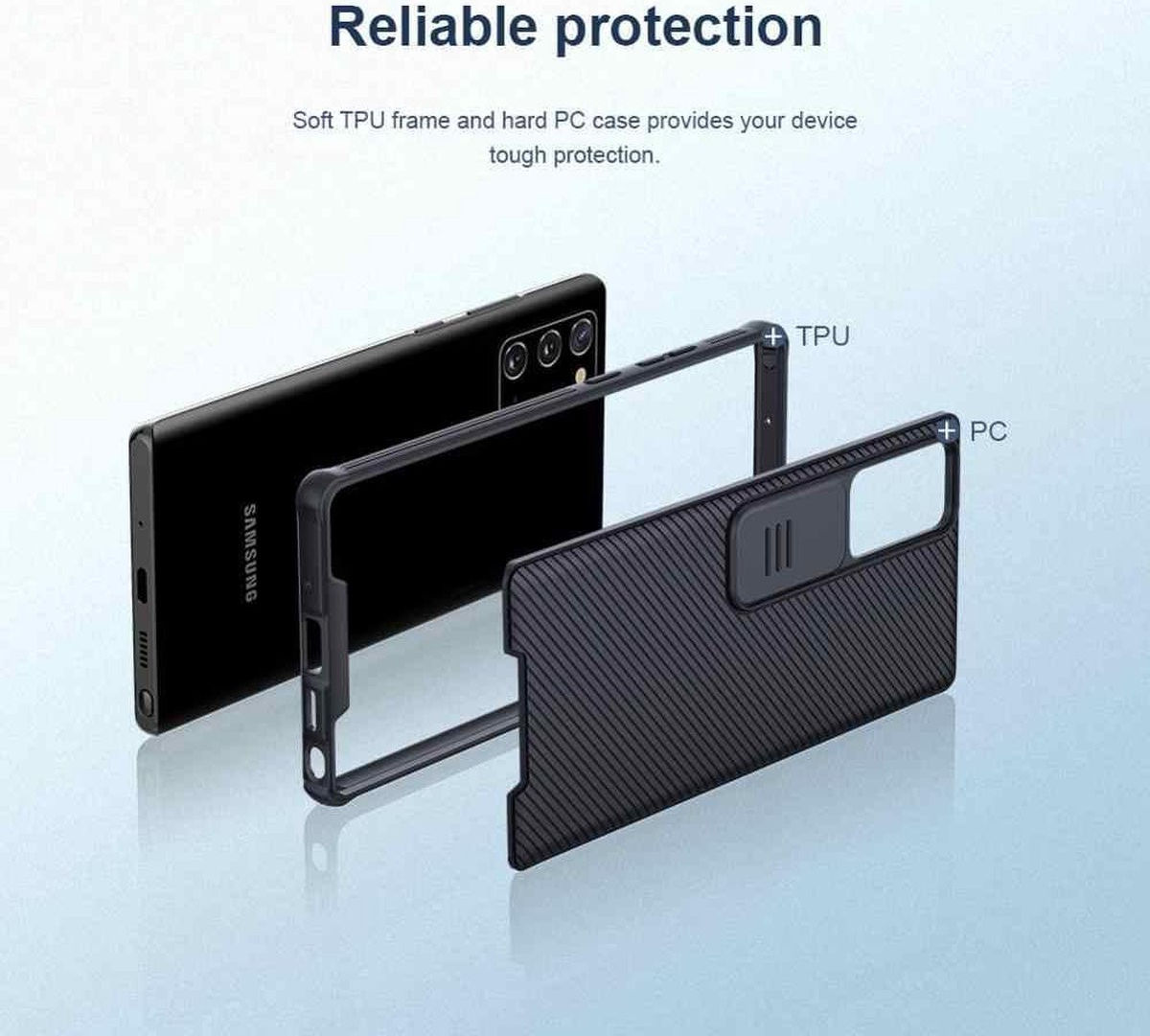 Nillkin CamShield Samsung Galaxy Note 20 Hoesje Camera Slider Zwart afbeelding 5