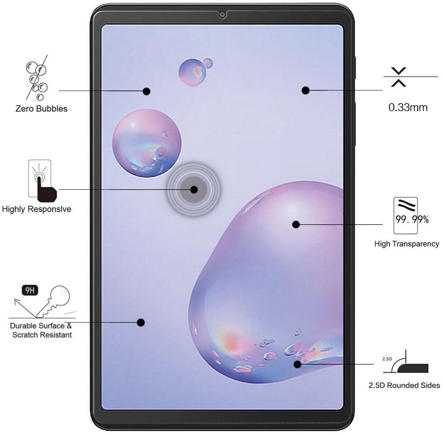 Eiger Samsung Galaxy Tab A 8.4 2020 Tempered Glass Case Friendly Plat afbeelding 2