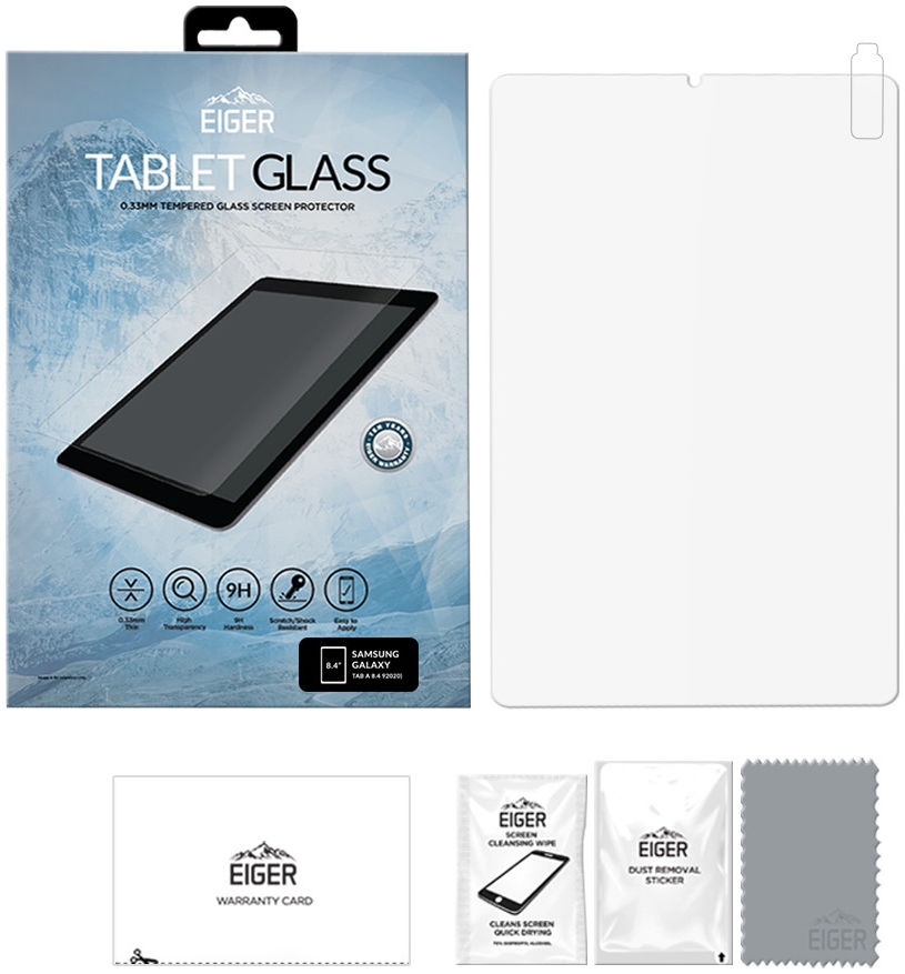 Eiger Samsung Galaxy Tab A 8.4 2020 Tempered Glass Case Friendly Plat afbeelding 3
