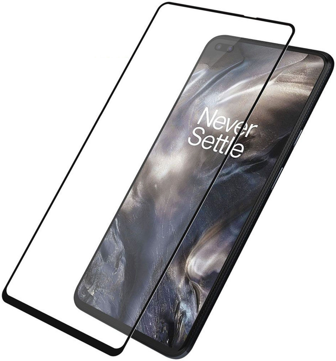 PanzerGlass OnePlus Nord / Nord 2 Case Friendly Screenprotector Zwart afbeelding 4