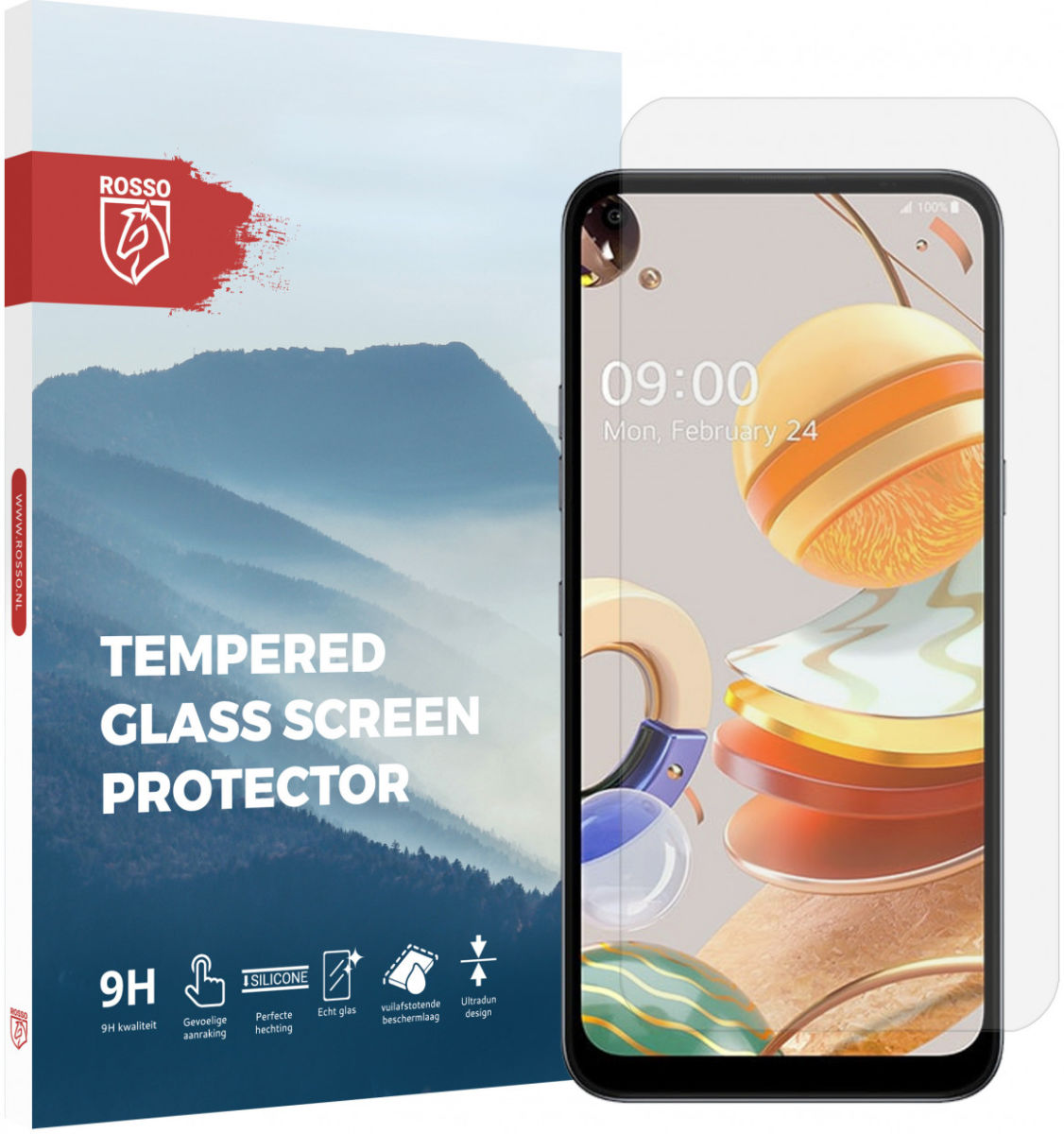 Rosso LG K61 9H Tempered Glass Screen Protector afbeelding 1