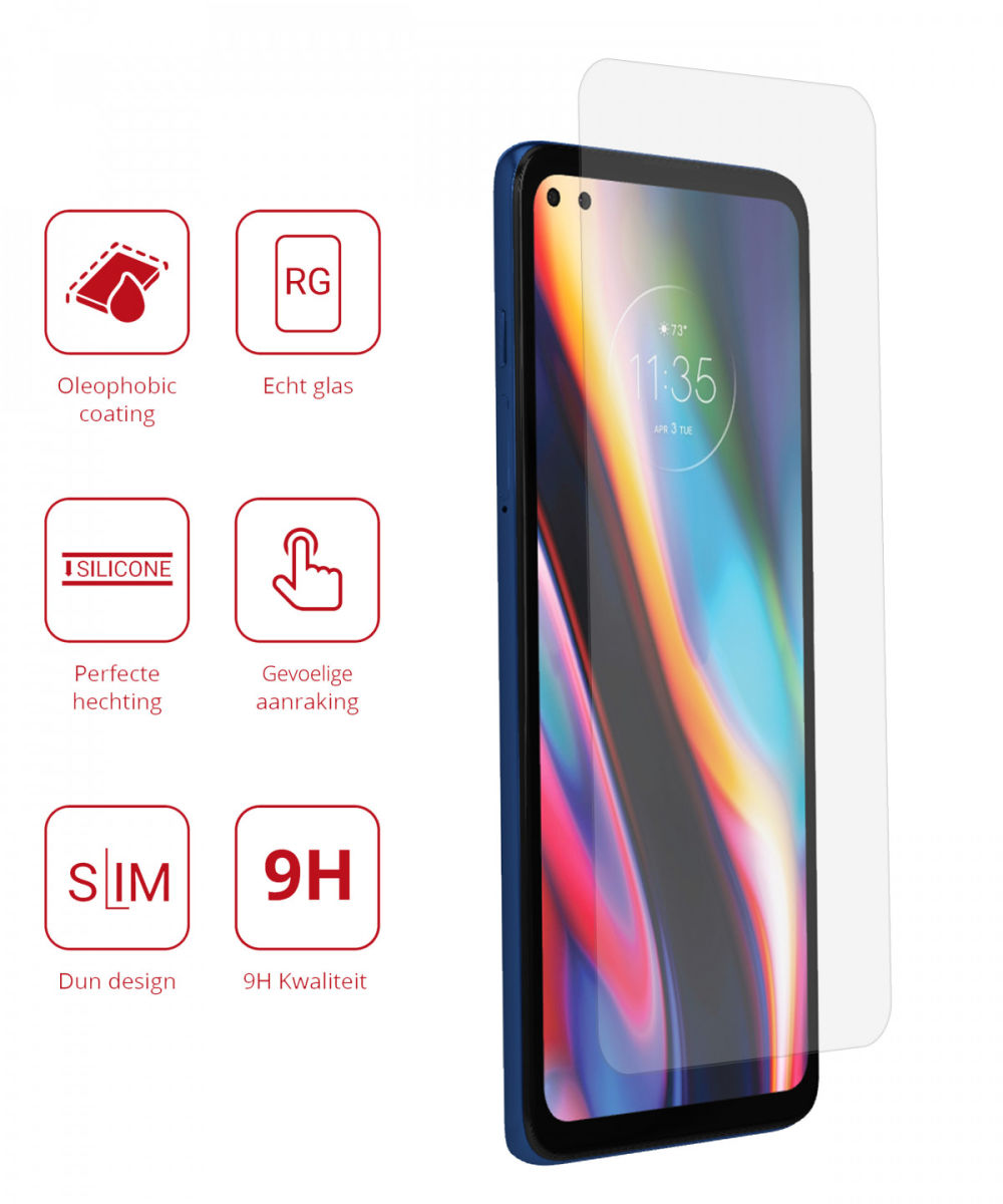 Rosso Motorola Moto G 5G Plus 9H Tempered Glass Screen Protector afbeelding 2