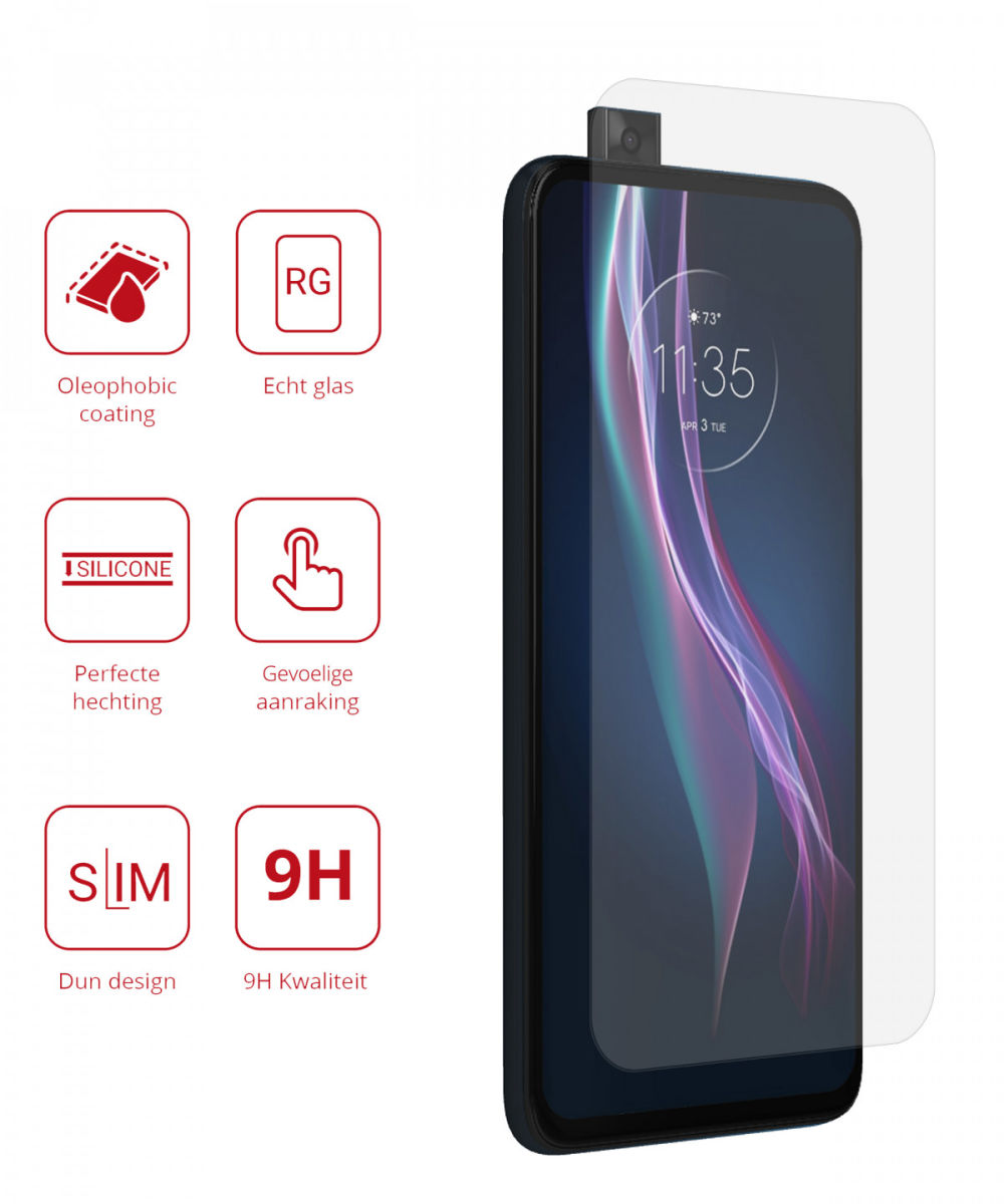 Rosso Motorola One Fusion Plus  9H Tempered Glass Screen Protector afbeelding 2