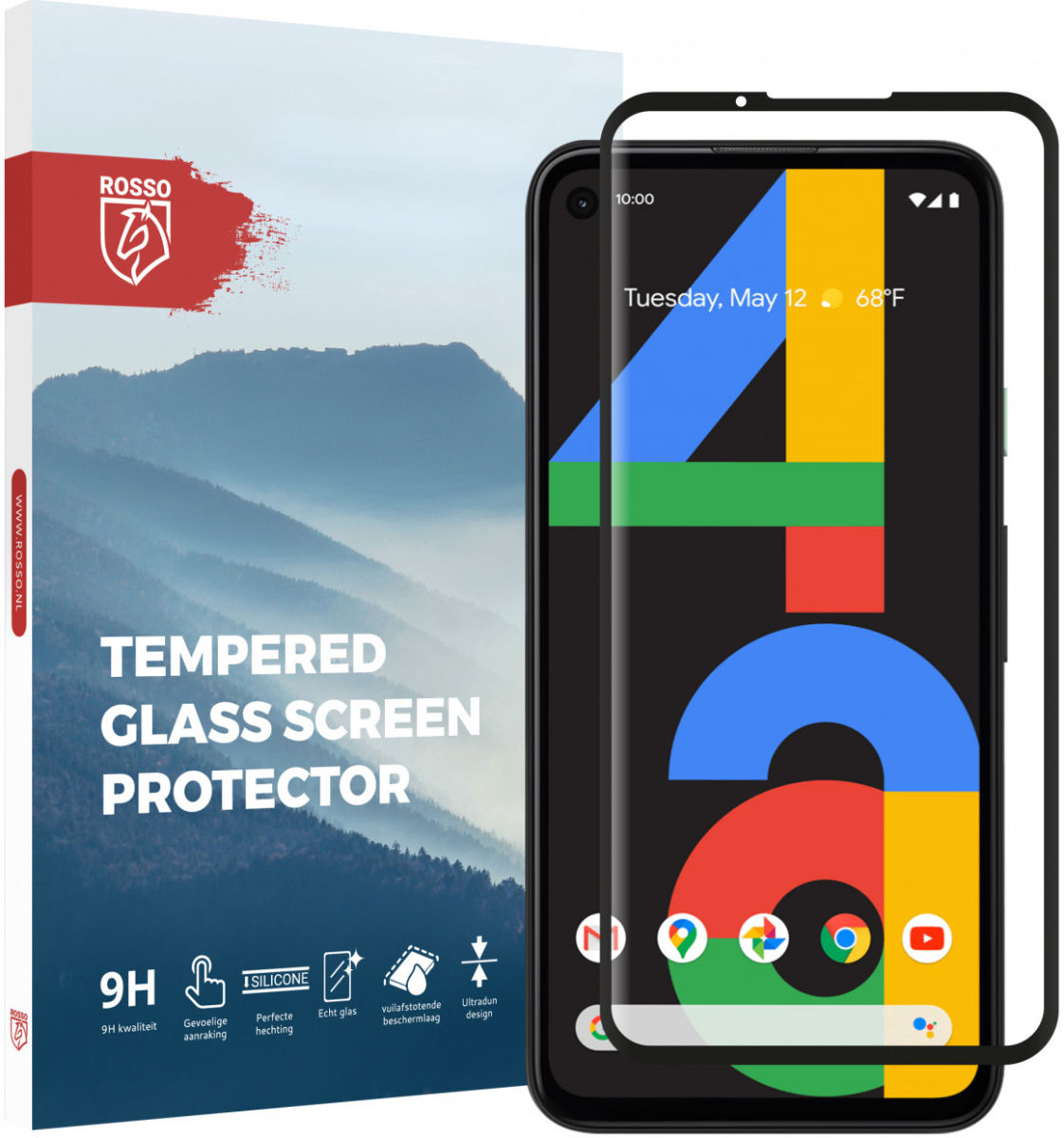 Rosso Google Pixel 4A 9H Tempered Glass Screen Protector afbeelding 1