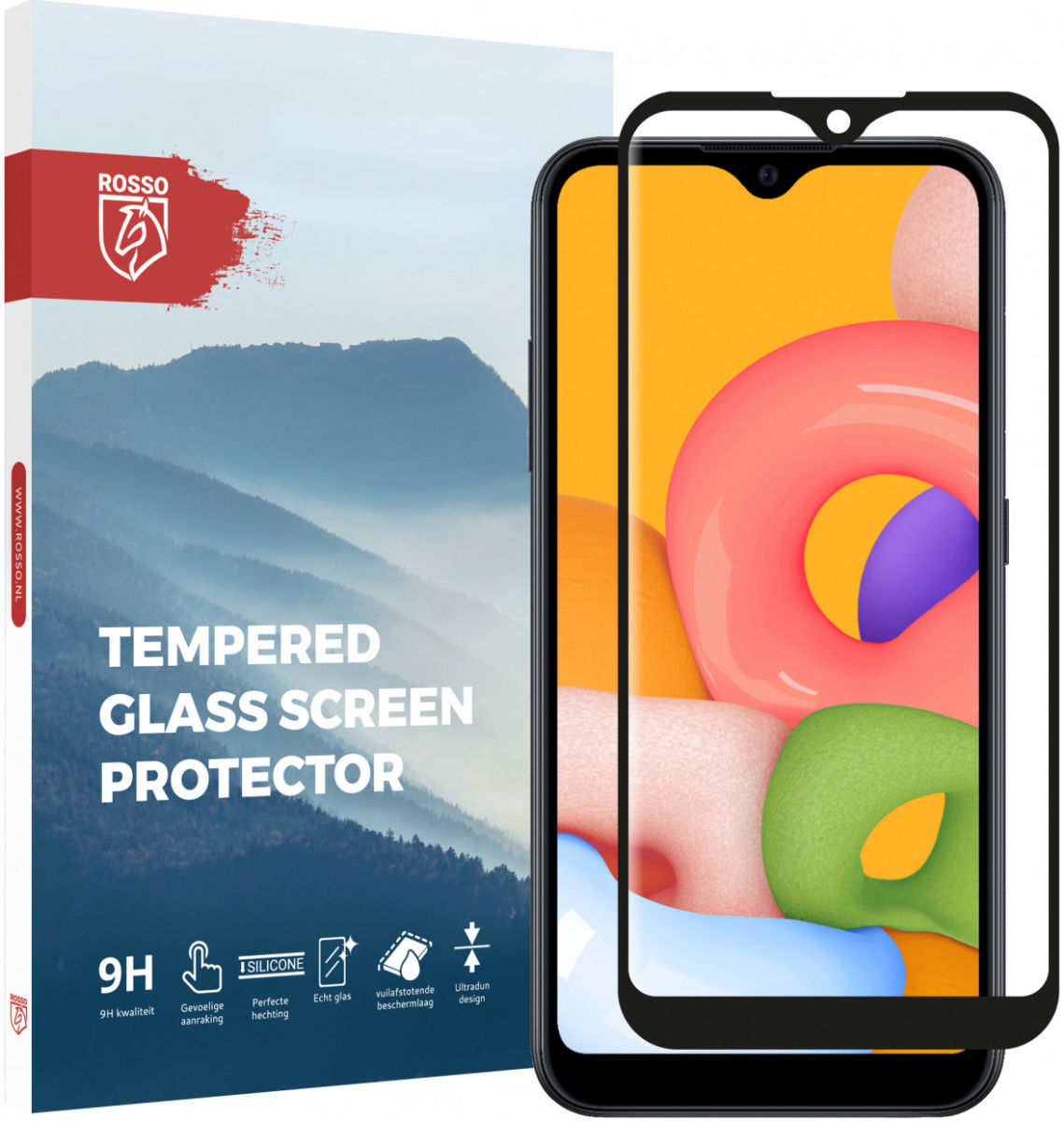 Rosso Samsung Galaxy A01 9H Tempered Glass Screen Protector afbeelding 1
