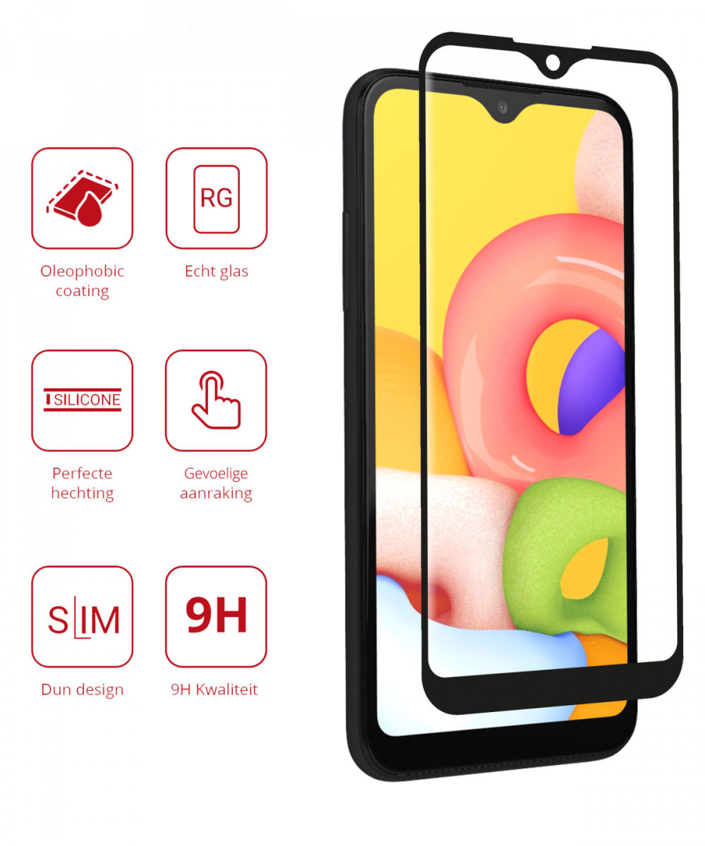Rosso Samsung Galaxy A01 9H Tempered Glass Screen Protector afbeelding 2