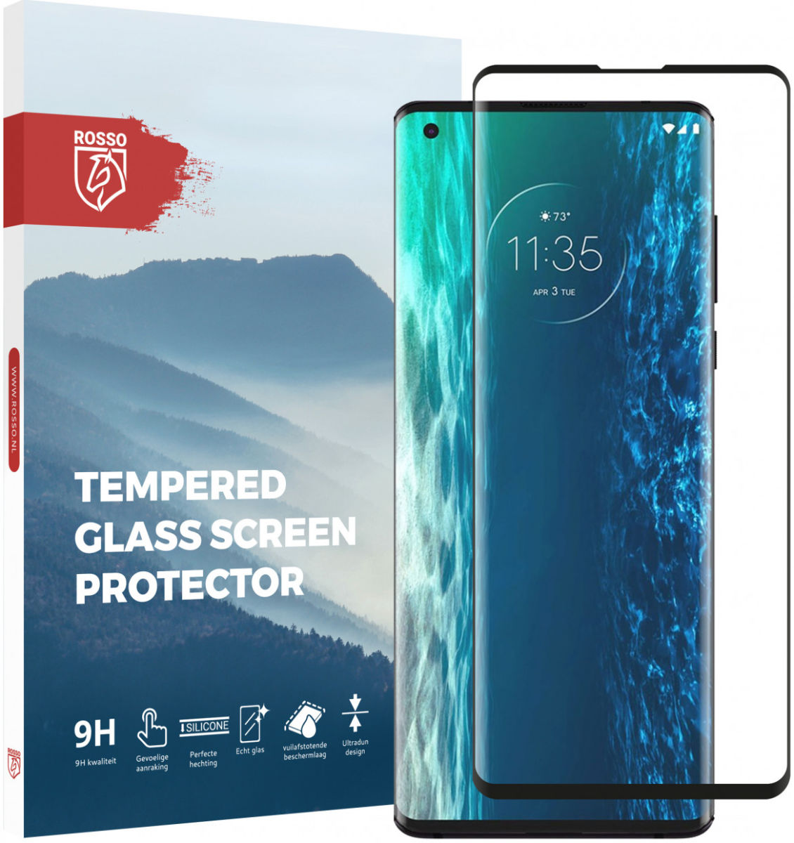 Rosso Motorola Edge 9H Tempered Glass Screen Protector afbeelding 1