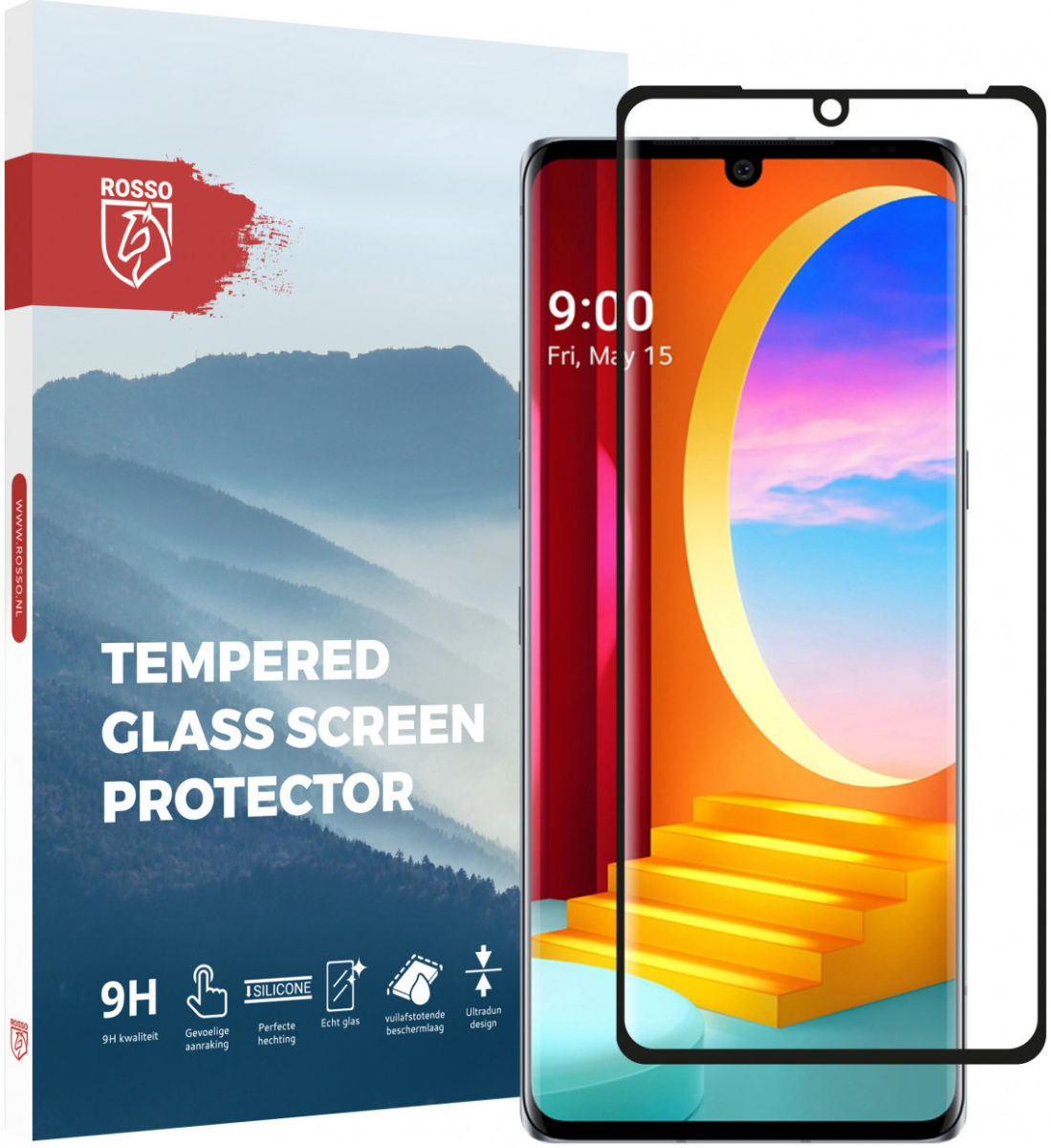 Rosso LG Velvet 9H Tempered Glass Screen Protector afbeelding 1