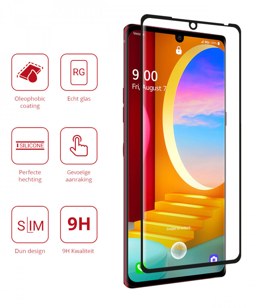 Rosso LG Velvet 9H Tempered Glass Screen Protector afbeelding 2