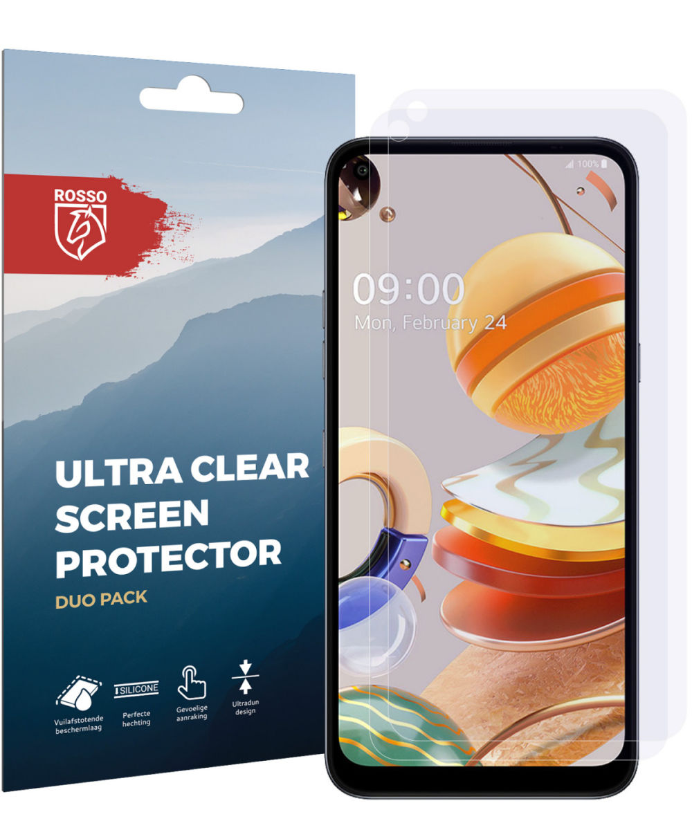 Rosso LG K61 Ultra Clear Screen Protector Duo Pack afbeelding 9
