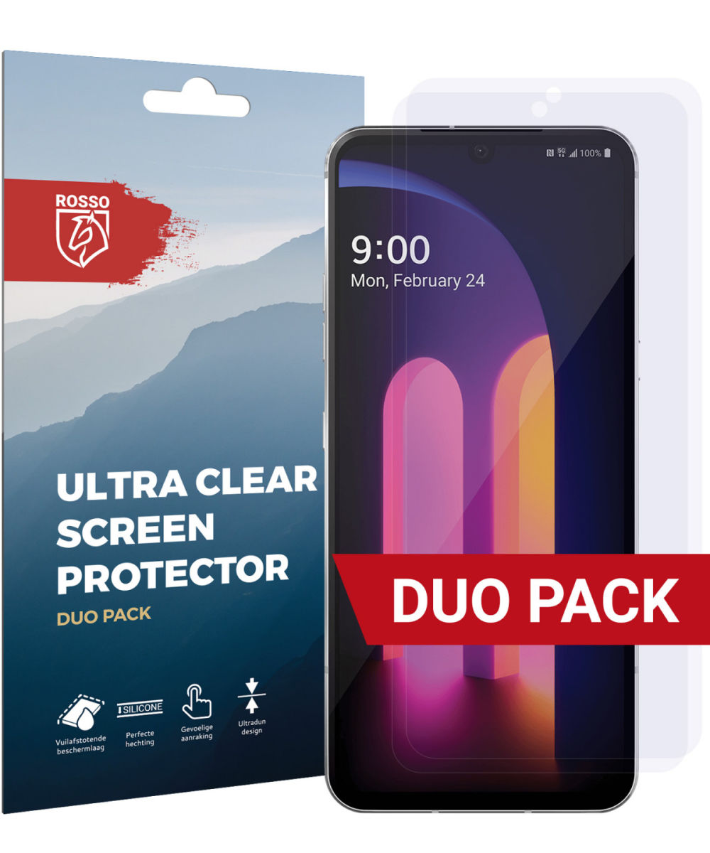 Rosso LG V60 ThinQ Ultra Clear Screen Protector Duo Pack afbeelding 1