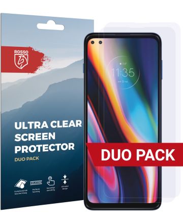 Rosso Motorola Moto G 5G Plus Ultra Clear Screen Protector Duo Pack Screen Protectors