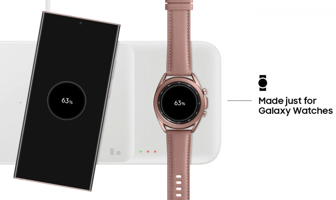 Originele Samsung 3-in-1 Draadloze Oplader Smartphone/Buds/Watch Wit afbeelding 3