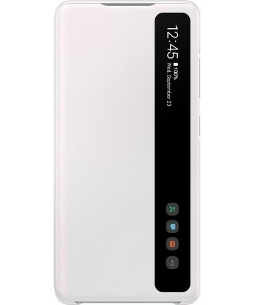 Origineel Samsung Galaxy S20 FE Hoesje Smart Clear View Cover Wit Hoesjes
