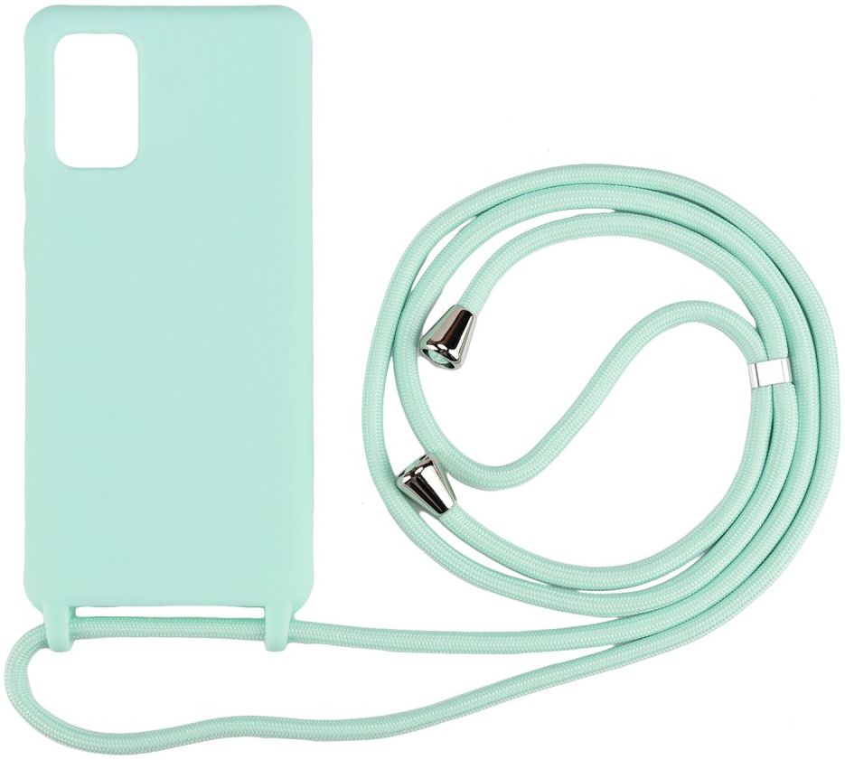 Samsung Galaxy S20 Ultra Hoesje Back Cover TPU met Koord LichtGroen afbeelding 2
