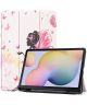 Samsung Galaxy Tab S7 Hoesje Tri-Fold Book Beauty Blossom Print