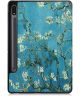 Samsung Galaxy Tab S7 Hoesje Tri-Fold Book Case Tree With Flower Print