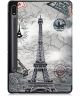 Samsung Galaxy Tab S7 Hoesje Tri-Fold Book Case Eiffel Tower Print