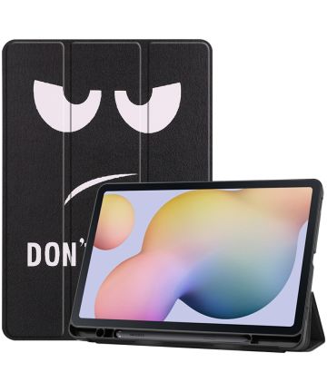 Samsung Galaxy Tab S7 Hoesje Tri-Fold Book Case Do Not Touch Me Print Hoesjes