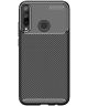 Huawei P40 Lite E Hoesje Geborsteld Carbon Zwart
