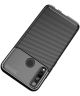 Huawei P40 Lite E Hoesje Geborsteld Carbon Zwart