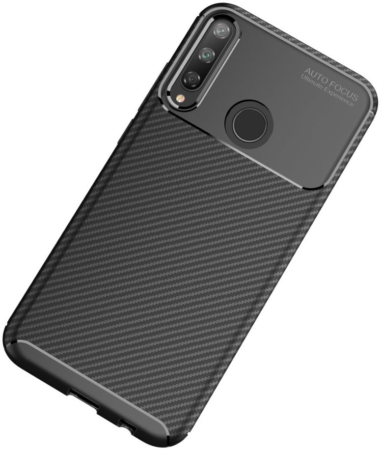 Huawei P40 Lite E Hoesje Geborsteld Carbon Zwart afbeelding 9