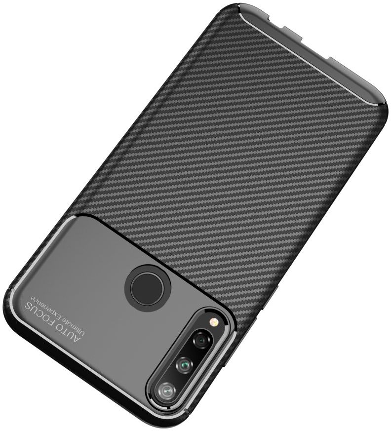 Huawei P40 Lite E Hoesje Geborsteld Carbon Zwart afbeelding 7
