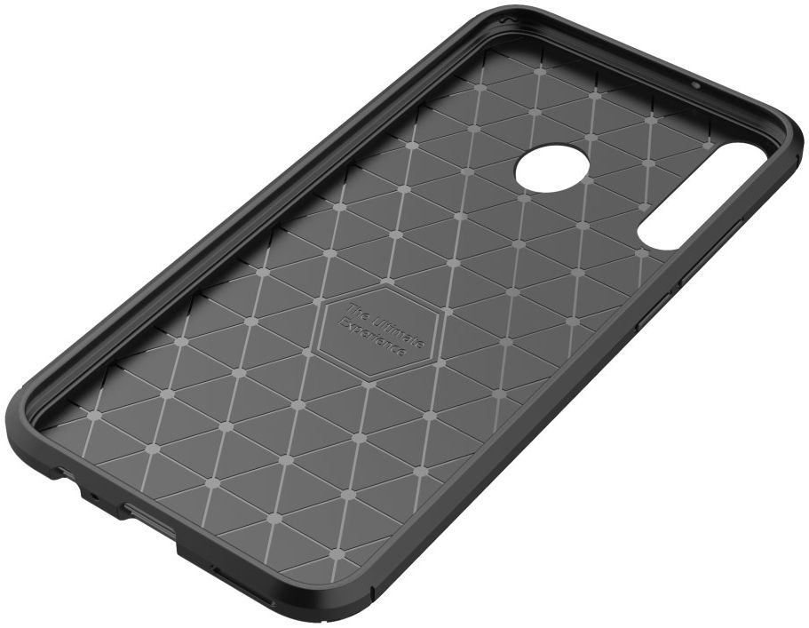 Huawei P40 Lite E Hoesje Geborsteld Carbon Zwart afbeelding 8