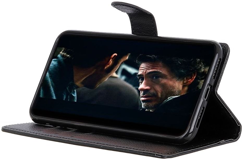 Huawei P40 Lite E Litchi Skin Leren Portemonnee Hoesje Zwart afbeelding 12