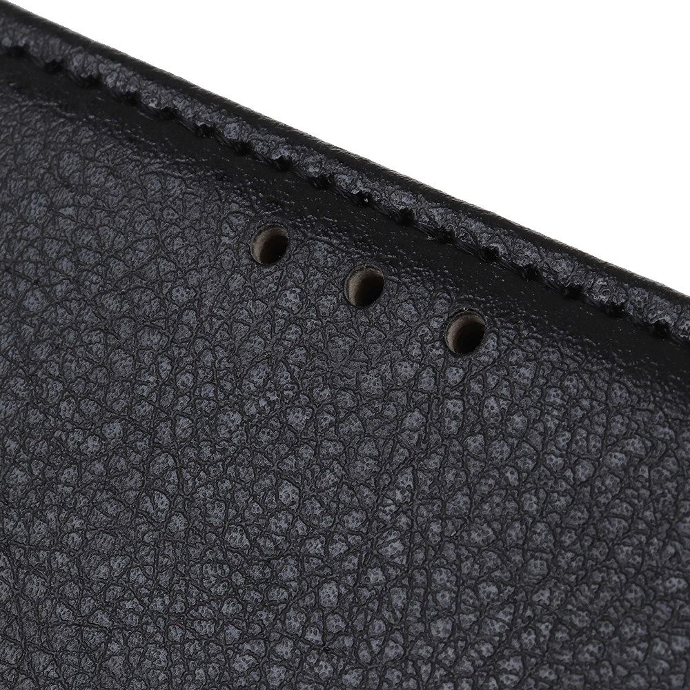 Huawei P40 Lite E Litchi Skin Leren Portemonnee Hoesje Zwart afbeelding 10