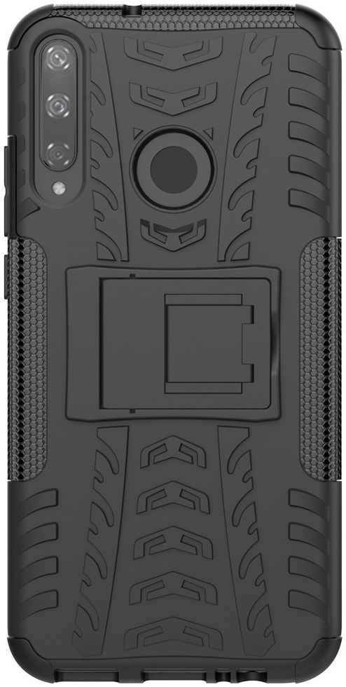 Huawei P40 Lite E Backcover Hoesje Shockproof Hybride Kickstand Zwart afbeelding 5