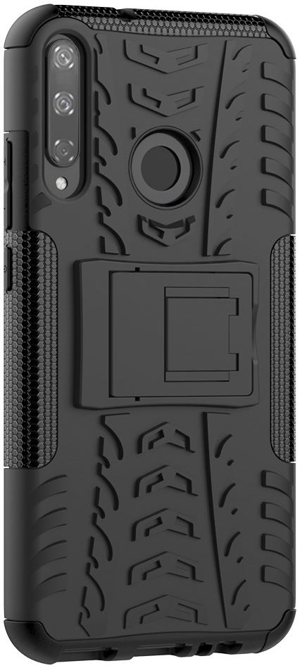 Huawei P40 Lite E Backcover Hoesje Shockproof Hybride Kickstand Zwart afbeelding 7