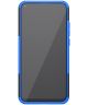Huawei P40 Lite E Backcover Hoesje Shockproof Hybride Kickstand Blauw