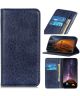 Huawei P40 Lite E Crazy Horse Leather Wallet Case Blauw