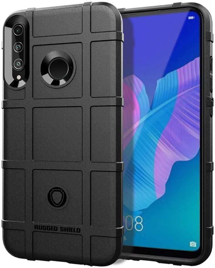 Huawei P40 Lite E Hoesje Shock Proof Rugged Shield Zwart afbeelding 1