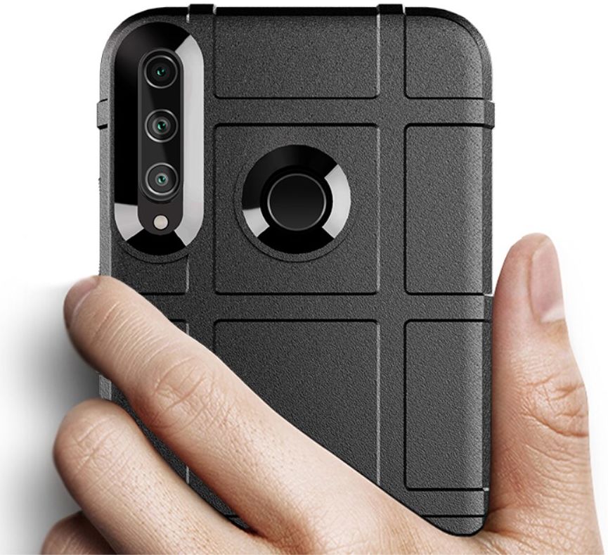 Huawei P40 Lite E Hoesje Shock Proof Rugged Shield Zwart afbeelding 2