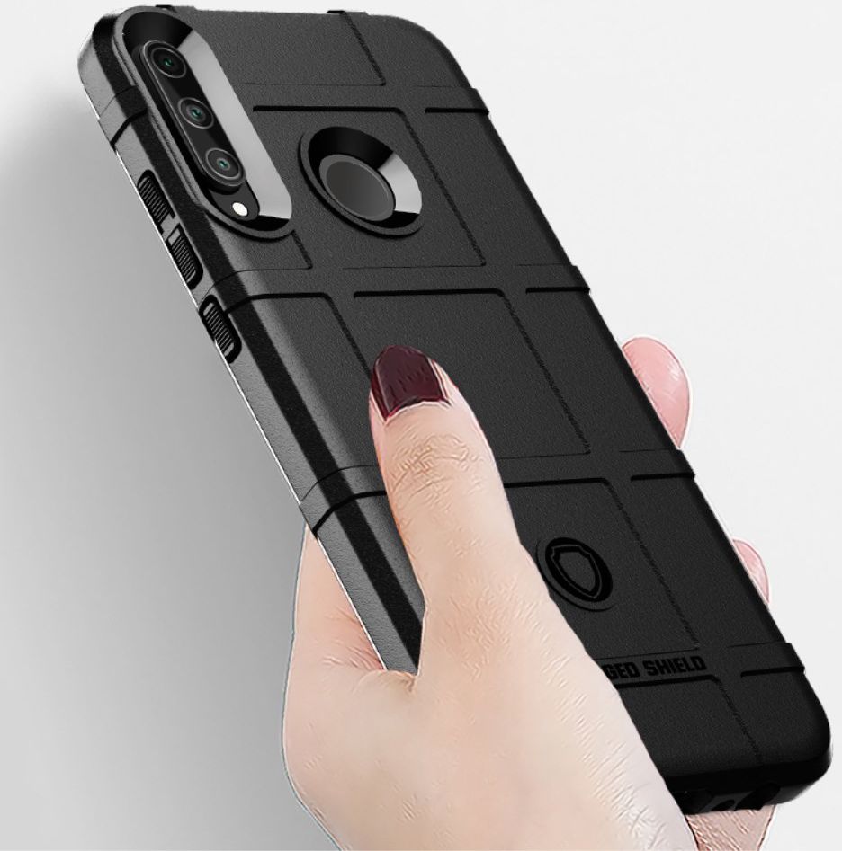 Huawei P40 Lite E Hoesje Shock Proof Rugged Shield Zwart afbeelding 3